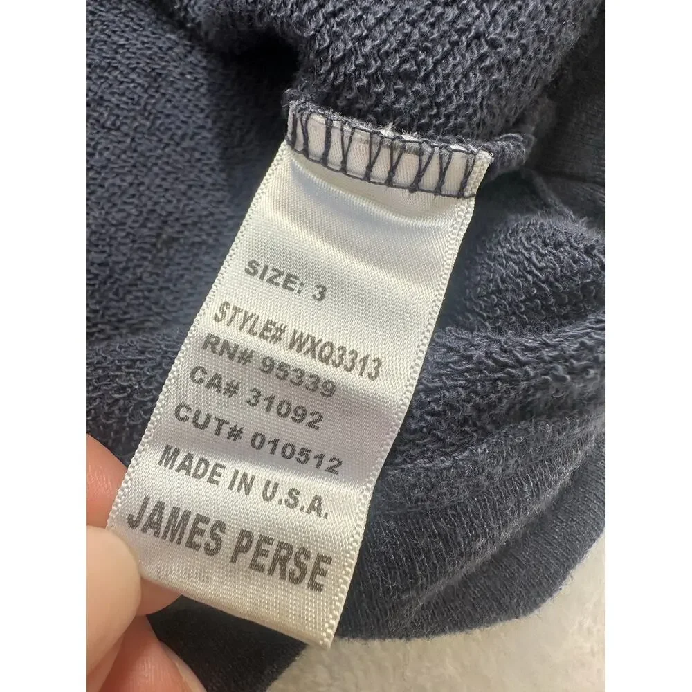 Standard James Perse Grey Blue Cowl Neck Dolman Sleeves Sweatshirt Size 3 Medium